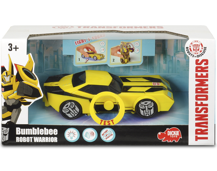 Машинка-трансформер из серии Трансформеры - Bumblebee со светом и звуком, 15 см.  
